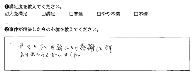 感謝しています